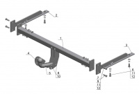 Фаркоп HN 03 для HONDA Civic (FD) 2006-11.2011, Автос, нагрузка 750/50 кг. С подрезкой бампера от магазина ФаркопРос